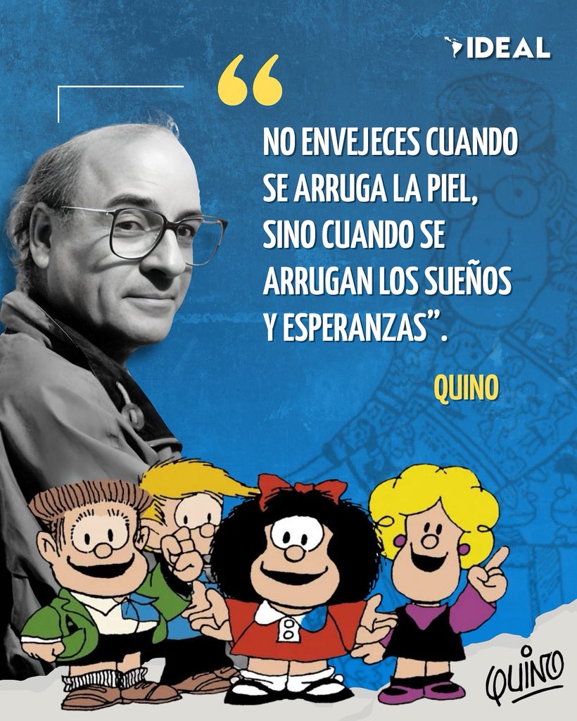 InstitutoIDEAL_'s tweet image. 🇦🇷🇪🇸 Joaquín Salvador Lavado Tejón, conocido como #Quino, fue un humorista gráfico e historietista argentino nacionalizado español, creador de la inolvidable #Mafalda publicada entre 1964 y 1973.
Su obra, atravesada por el antibelicismo, la crítica a los mandatos sociales y…