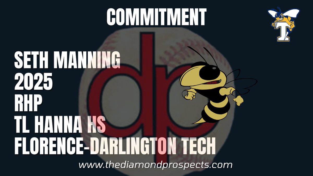 This week, 2025 RHP Seth Manning of TL Hanna HS made a commitment to play college baseball at Florence-Darlington Tech.