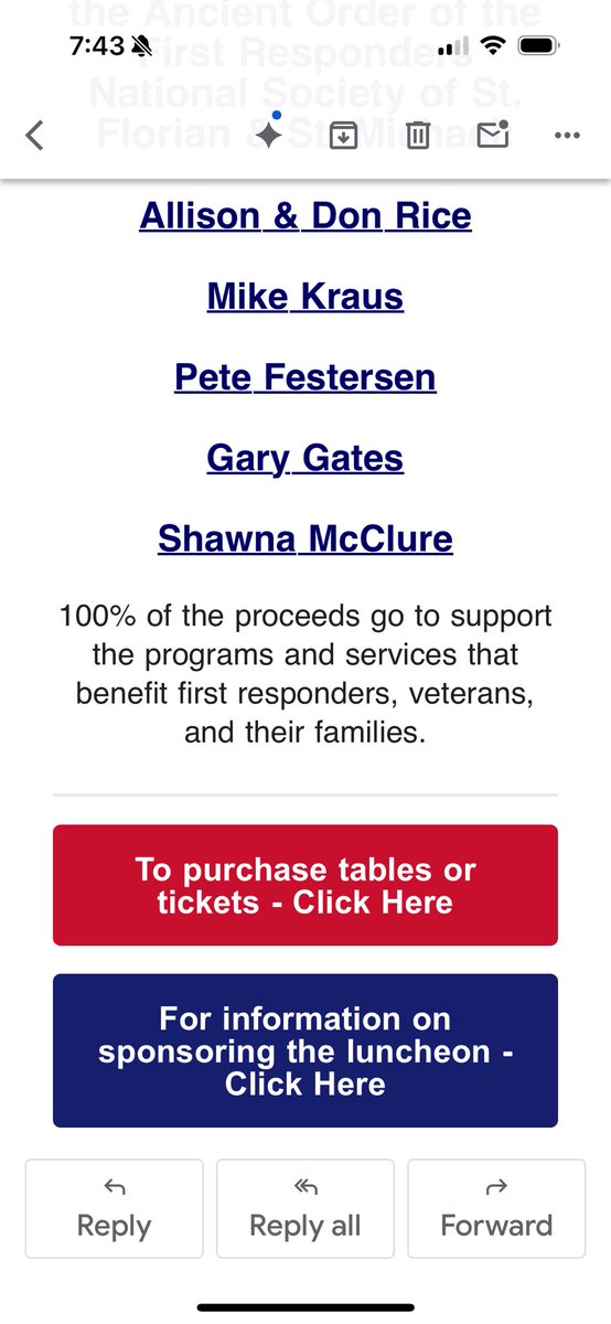 Pete Festersen (@petefestersen) on Twitter photo Please to be recognized by the First Responders Foundation at its annual 9/11 luncheon this year. Purchase a ticket or table in support of a great cause - our first responders and their families. <a href="/OmahaFireDept/">Omaha Fire Department</a> <a href="/OmahaFire385/">Omaha Fire Fighters</a> <a href="/OmahaPolice/">Omaha Police Dept</a> <a href="/OPOAPres/">Sgt John Wells</a> Please to be recognized by the First Responders Foundation at its annual 9/11 luncheon this year. Purchase a ticket or table in support of a great cause - our first responders and their families. <a href="/OmahaFireDept/">Omaha Fire Department</a> <a href="/OmahaFire385/">Omaha Fire Fighters</a> <a href="/OmahaPolice/">Omaha Police Dept</a> <a href="/OPOAPres/">Sgt John Wells</a>