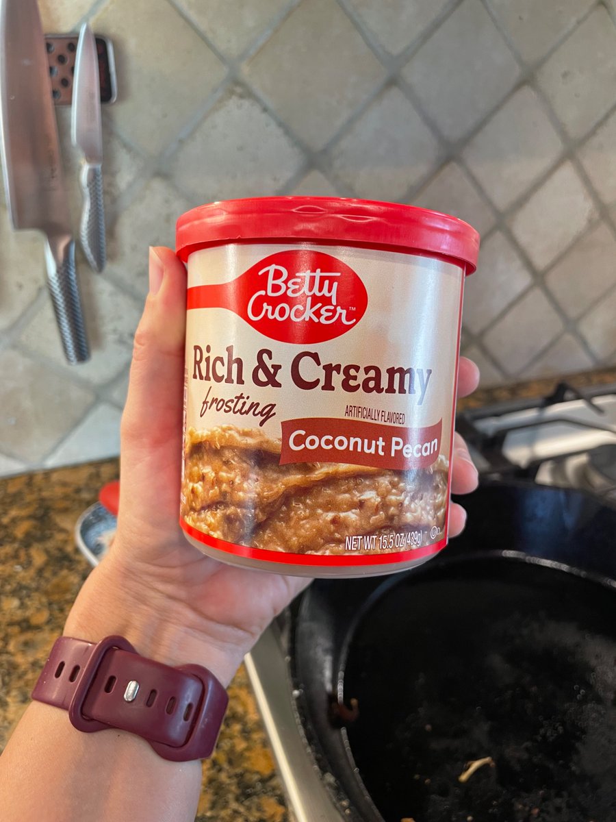 courtneyellis's tweet image. German chocolate cake on its way for @revdarylellis’s birthday tomorrow.
Or, as my kids call it, “the kind with the boogers.”