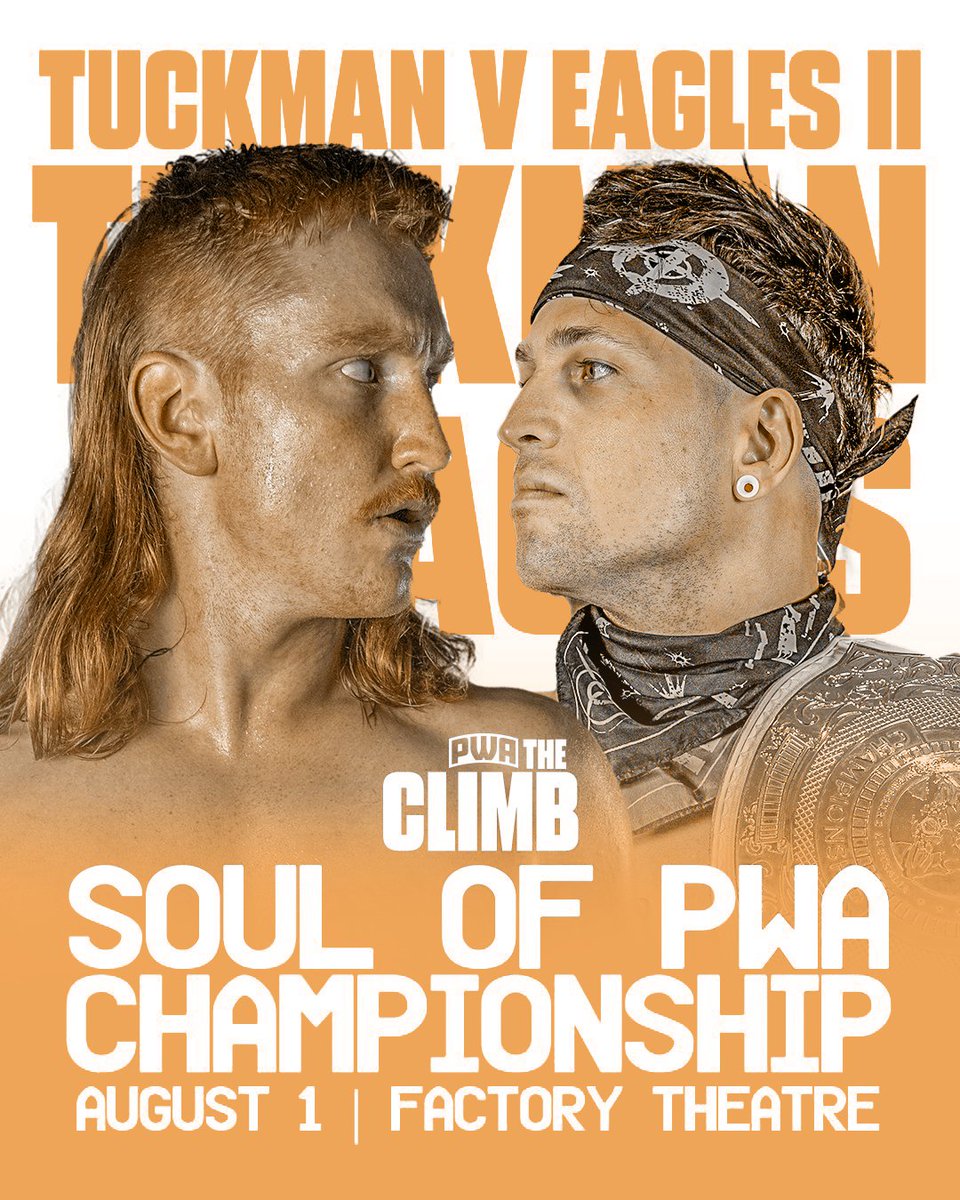 The rematch takes place Aug 1 from The Factory Theatre in Marrickville.

Come be a part of history as I tie the record for most defenses of any championship in the history of PWA (dating back to 2007). 

🎟 m.moshtix.com.au/v2/event/pro-w…