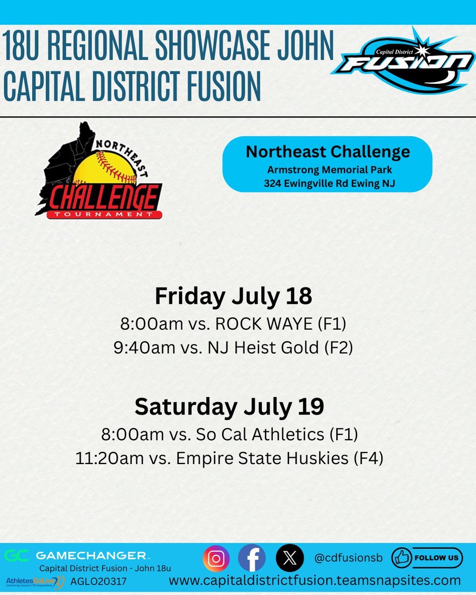 Capital District Fusion Softball (@cdfusionsb) on Twitter photo 