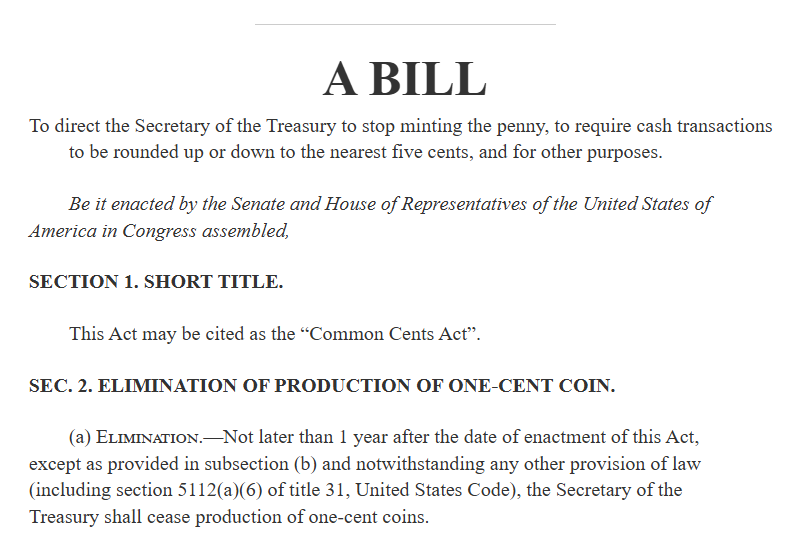 bank_reg's tweet image. Among other bills on the current agenda for the House Financial Services Committee markup next week: the Common Cents Act docs.house.gov/Committee/Cale…