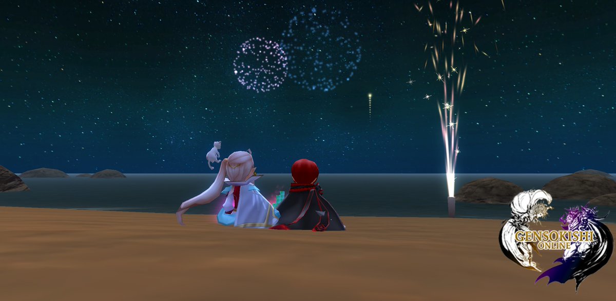 GamingDaddie's tweet photo. what a wonderful night while watching fireworks with @ribu_yumiko 

#Gensokishi #元素騎士 https://t.co/NkSuBT77MP