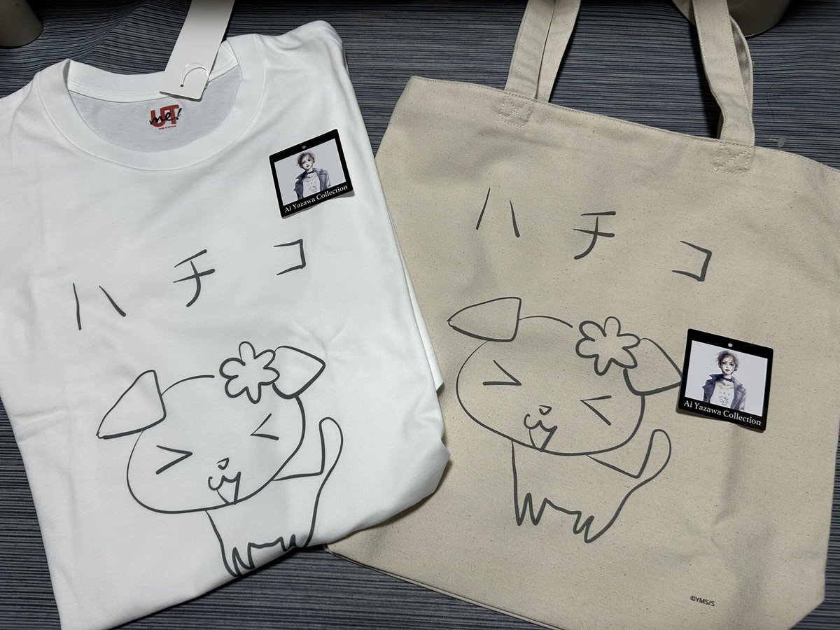 teko_teko_A's tweet image. UNIQLOの矢沢あいコラボのハチコTシャツとトートバッグもう届いたー✨✨
めっちゃかわいいー"(∩&gt;ω&lt;∩)"
やば!テンションぶち上げ♡
#矢沢あい
#ユニクロ
#NANA
#ハチ