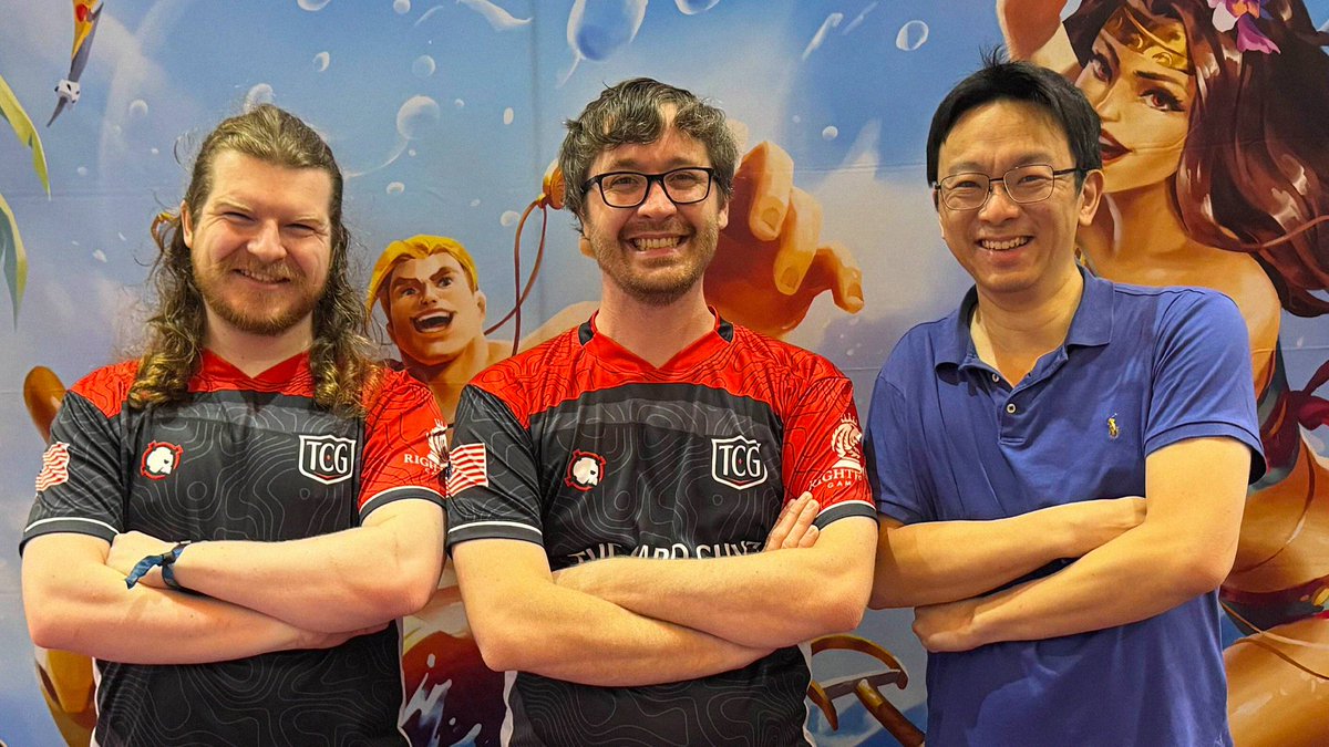 TheCardGuyz's tweet image. So a Prism main, Azalea main, and Rhinar main walk into Pro Tour Singapore.... (rip Azalea)...
Andrew Cook and @WillLeeBrad and @ETC_FAB are ready to play some good games in the Flesh and Blood! Wish them luck!
