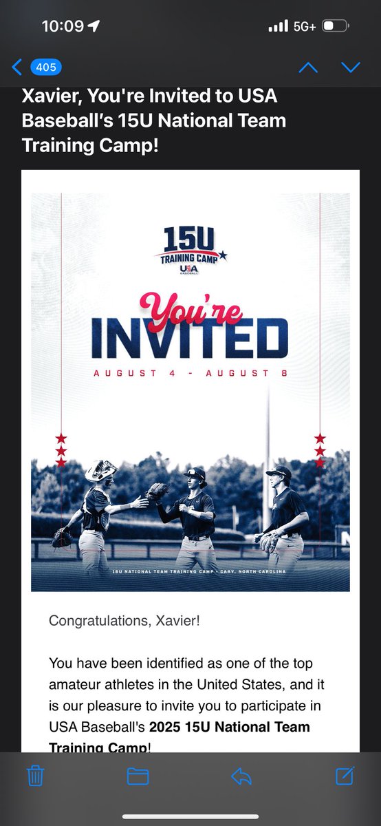 Xavier Rodriguez (@xavier_rod2029) on Twitter photo Humbled and grateful for this amazing opportunity to attend the 15u <a href="/USABaseball/">USA Baseball</a> Training Camp! Can’t wait!! Humbled and grateful for this amazing opportunity to attend the 15u <a href="/USABaseball/">USA Baseball</a> Training Camp! Can’t wait!!