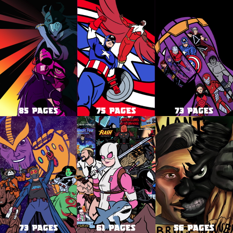 RocketPunk_Prod's tweet image. Here are the longest RocketPunk stories as of right now!
@Lunwi67's IRON MAN: KINGDOM OF THE MANDARIN currently holds the crown for the longest story, do you think it'll ever be beaten?