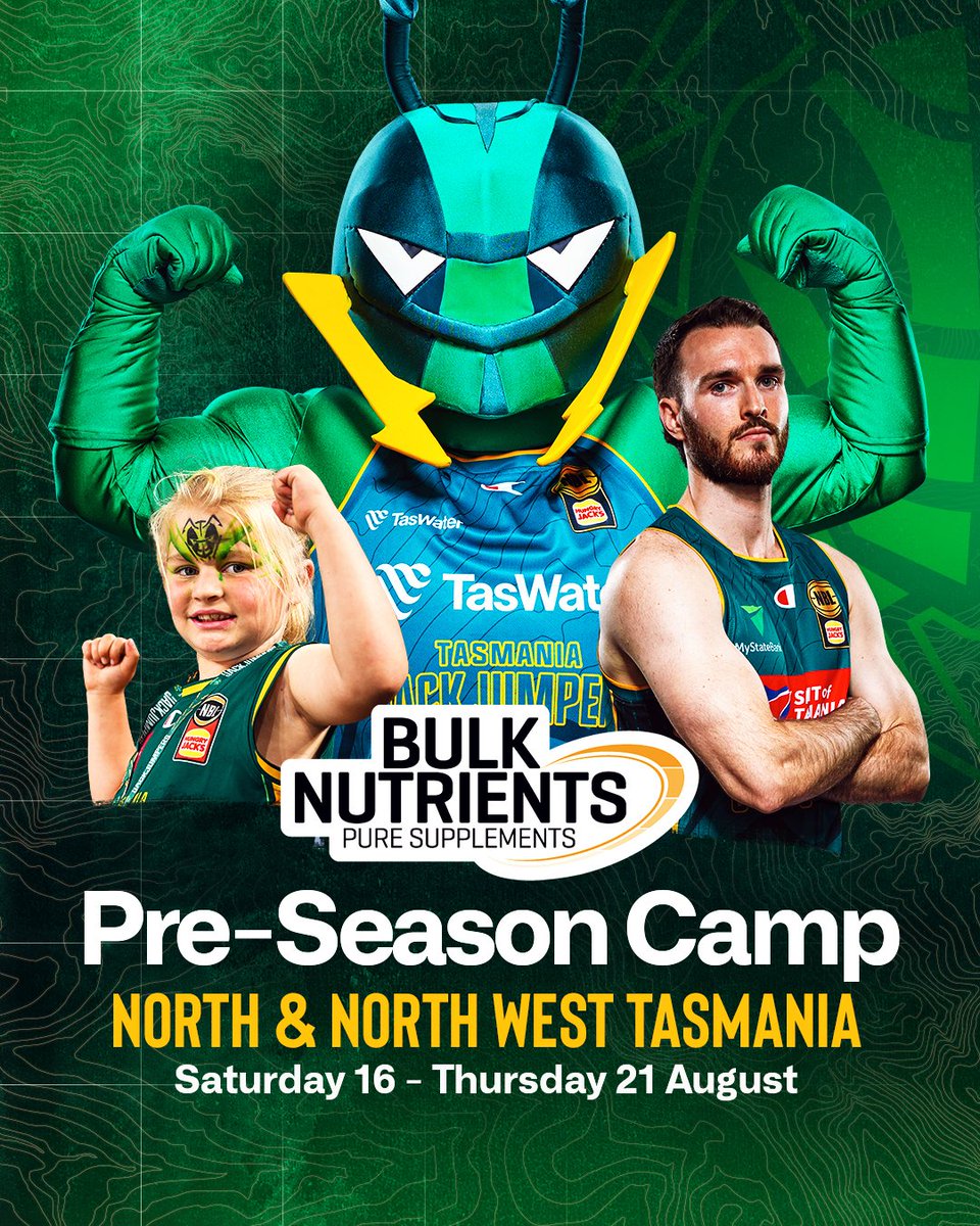 JackJumpers's tweet image. We are heading North for Bulk Nutrients Pre-Season Camp 💪
🚘 Pre-Season Games against the Kings 👑 presented by JMC
🍞 Family Day & Clinics presented by Banjo's
For everything you need to know 👉 jackjumpers.com.au/news/jackjumpe…
Devonport Family Day tickets are on SALE NOW! 🎟…