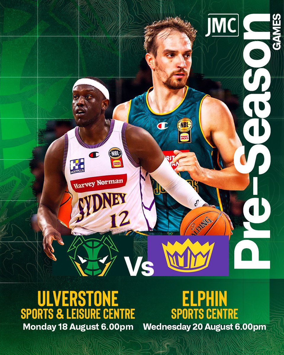 JackJumpers's tweet image. We are heading North for Bulk Nutrients Pre-Season Camp 💪
🚘 Pre-Season Games against the Kings 👑 presented by JMC
🍞 Family Day & Clinics presented by Banjo's
For everything you need to know 👉 jackjumpers.com.au/news/jackjumpe…
Devonport Family Day tickets are on SALE NOW! 🎟…