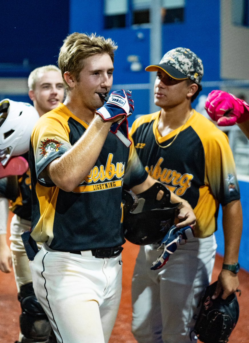 FCSL_Lightning's tweet image. Ledger Pleasant comes through with a clutch three-run homer.