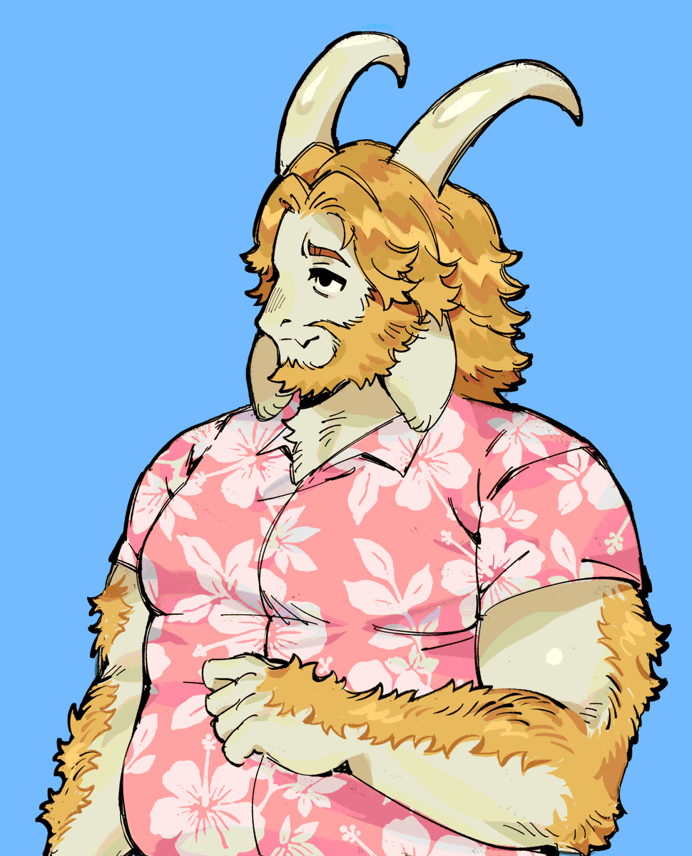 samoyed_void's tweet image. asgore in my style 🛻 🌼 #DELTARUNE