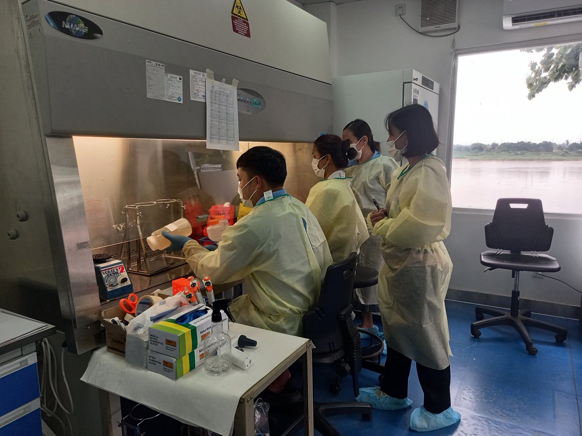 WR_LaoPDR's tweet image. While 🇱🇦 was certified #polio free in 2000, ongoing efforts by the Ministry of Health with WHO support are helping keep the country safe from future cases
Great to see training for national lab officials maintaining environmental surveillance and detection capabilities! 🔎