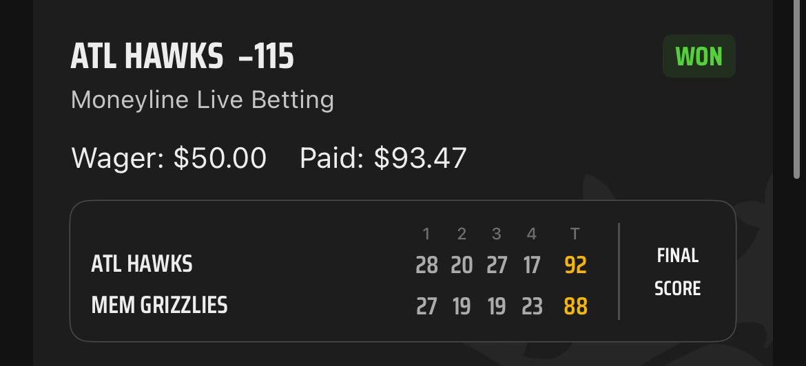 tmill61's tweet image. Live @OddsJam summer NBA arb for $33.47 profit!
Was caught one sided for about 30 seconds but stuck to plan to arb and got FD at +750 for a killer arb setup to win $25 or $33.47 off of $60 in total wagers!
Secure bets with OddsJam! π 7 days free + code TMILL for 35% off yourβ¦