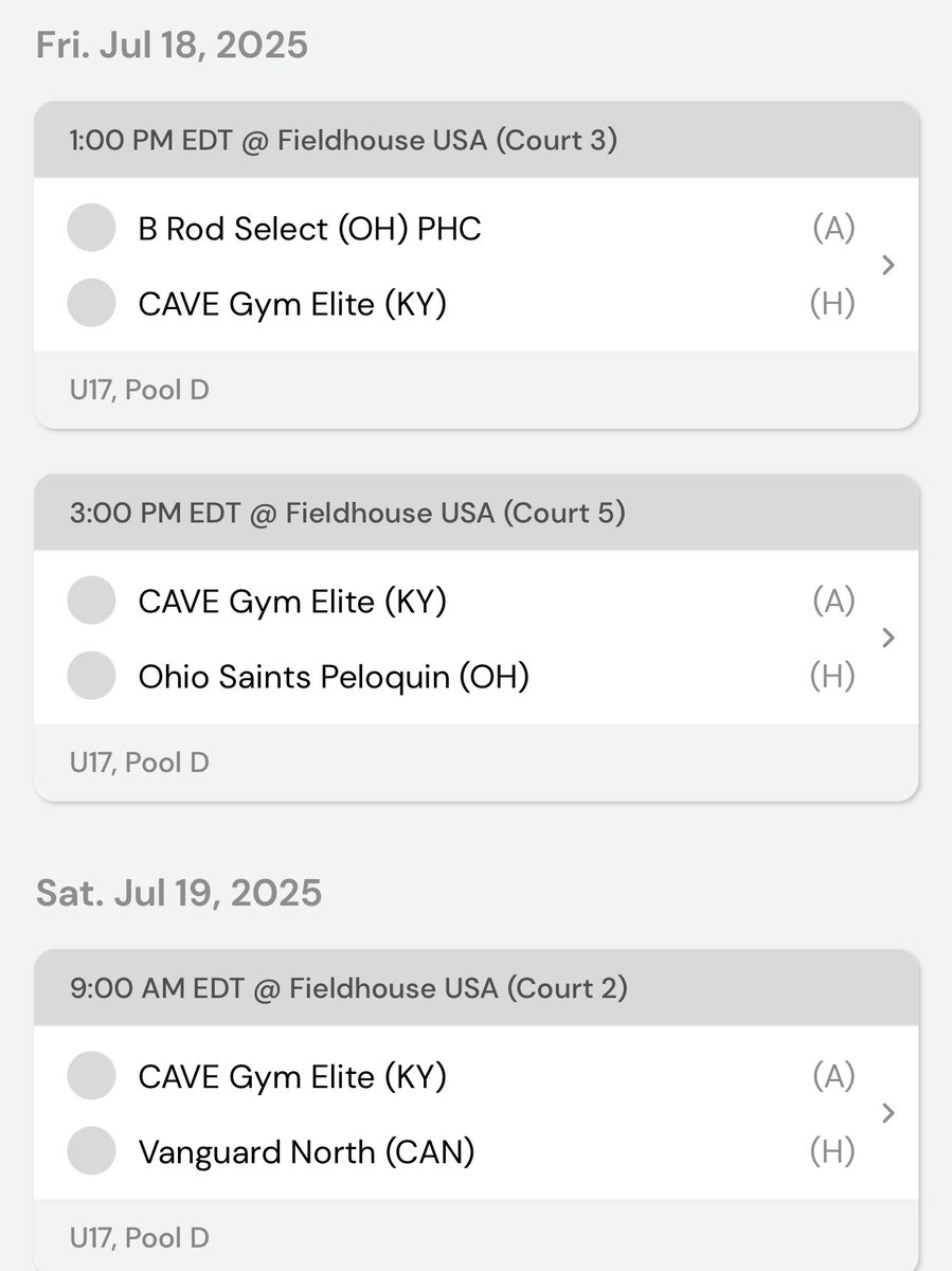 Will Holt🦍 (@i_am_bigwill) on Twitter photo <a href="/cavegymeliteky/">cavegymeliteky</a> 17U Roster and Schedule
🏀Nike Summer Championship
📅 July 18-20
📍Columbus, OH
🏟️Fieldhouse USA
0-<a href="/zavianknuckles2/">Zavian Knuckles</a>
1-<a href="/david_chongg/">David C</a>
2-<a href="/micahbtw__/">Micah Anglin</a>
4-<a href="/Joshgetshifty/">Josh</a>
11-<a href="/Andrew_Sparrow1/">Andrew Sparrow</a>
12-<a href="/Brax_035/">Braxton Martin</a>
23-<a href="/NashWil12302738/">Nash Wilson</a> <a href="/cavegymeliteky/">cavegymeliteky</a> 17U Roster and Schedule
🏀Nike Summer Championship
📅 July 18-20
📍Columbus, OH
🏟️Fieldhouse USA
0-<a href="/zavianknuckles2/">Zavian Knuckles</a>
1-<a href="/david_chongg/">David C</a>
2-<a href="/micahbtw__/">Micah Anglin</a>
4-<a href="/Joshgetshifty/">Josh</a>
11-<a href="/Andrew_Sparrow1/">Andrew Sparrow</a>
12-<a href="/Brax_035/">Braxton Martin</a>
23-<a href="/NashWil12302738/">Nash Wilson</a>