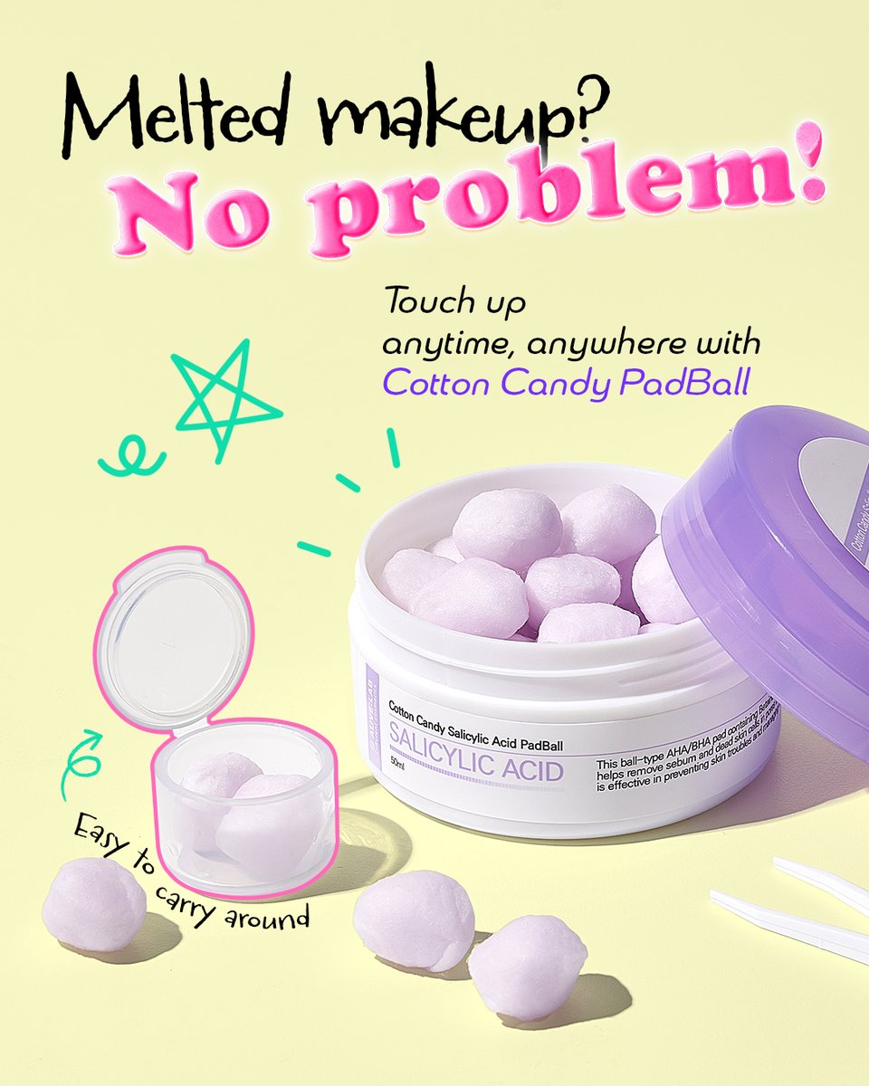 ★ Smart way to use Cotton Candy PadBall ★

➡️ Pack the balls into a small container you have
➡️ Carry them anytime, anywhere 
➡️ Use them when you need a touch-up
➡️ Done!

Available on🛒
linkon.id/alivelab_global

#alivelab #skincare #koreanskincare #kbeauty #koreancosmetics