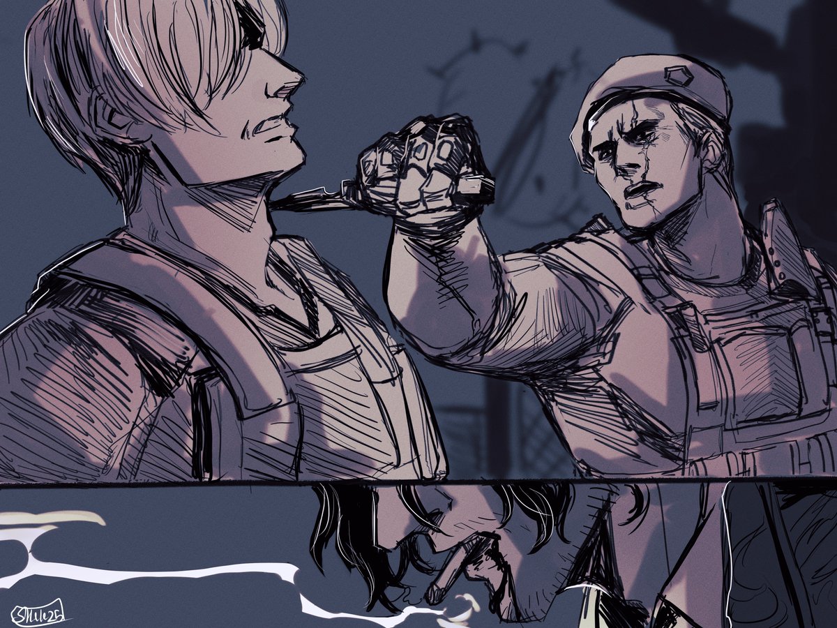 skelesass's tweet image. MetalTango/Kreon week day 5: Tragedy
#REBHfun #ResidentEvil #RE4 #LeonKennedy #Krauser #LuisSerra #kreon #Kreonweek #metaltango #sketch