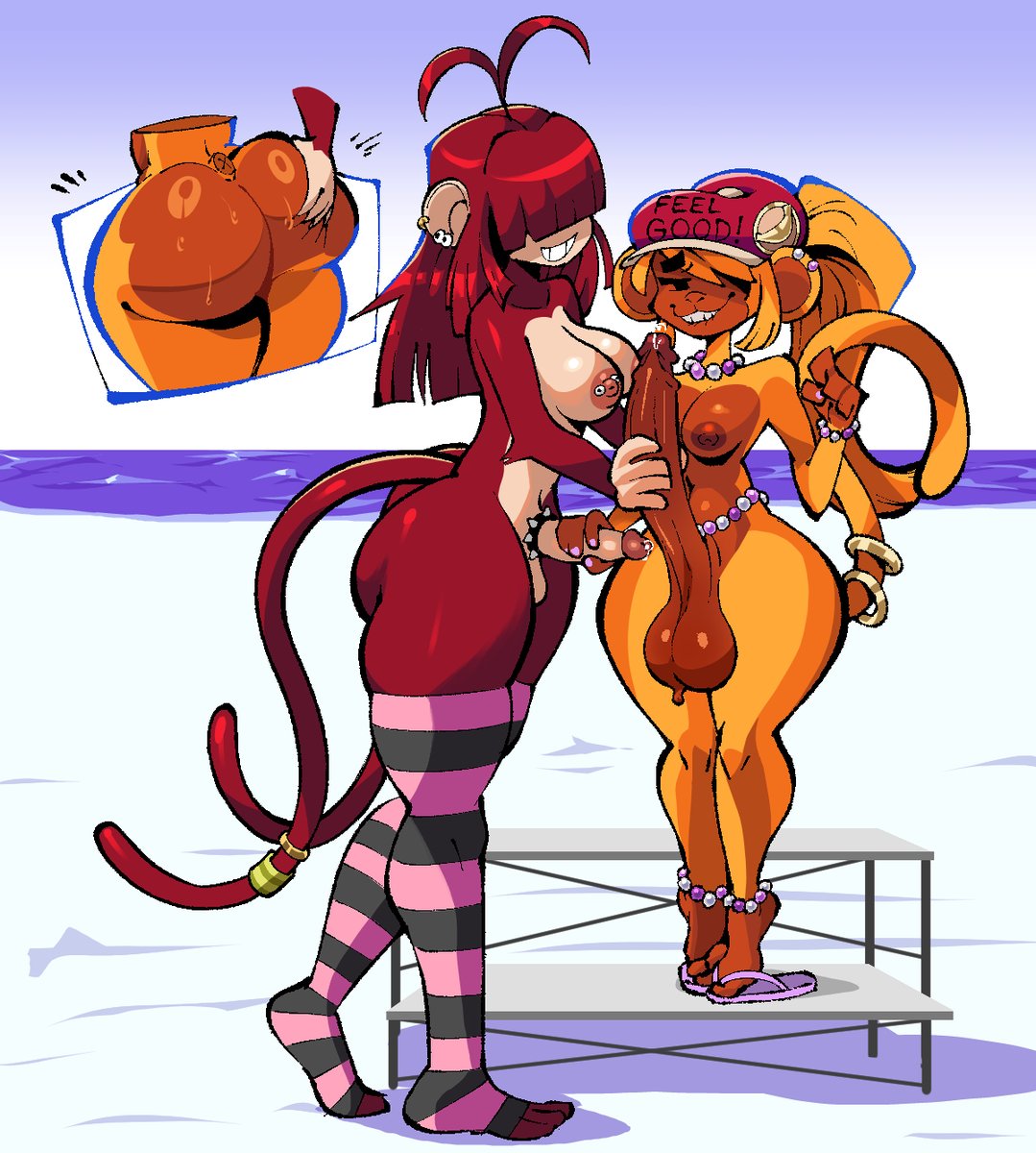 monkey gals doin monkey gal things