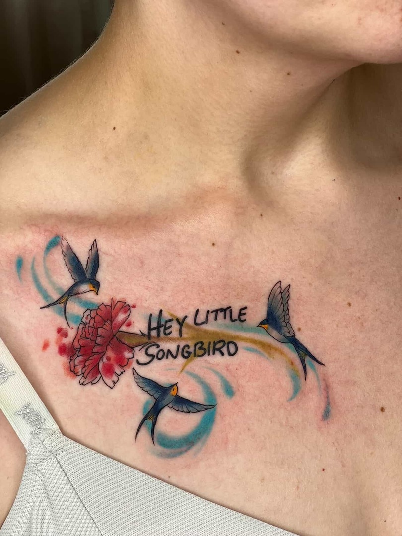 hadestown's tweet image. Orpheus wears his heart on his sleeve. Our fans wear his song. #NationalTattooDay