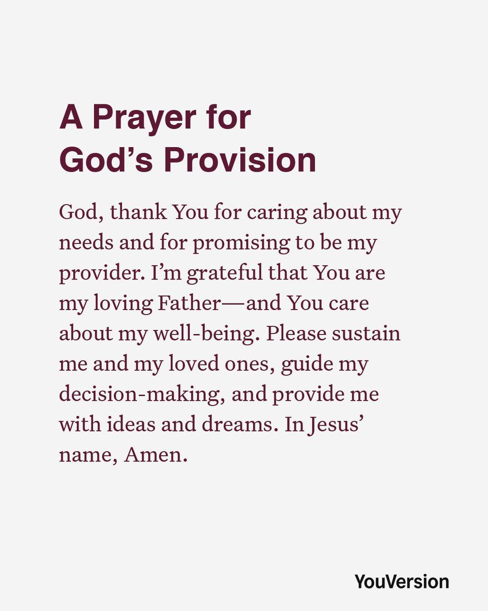 Father God, You met my greatest need when You sent Your Son to rescue me from eternal separation from You. Thank You! I never want to take Your kindness for granted. So today, please teach me to come honestly before You and to trust You with what I need.