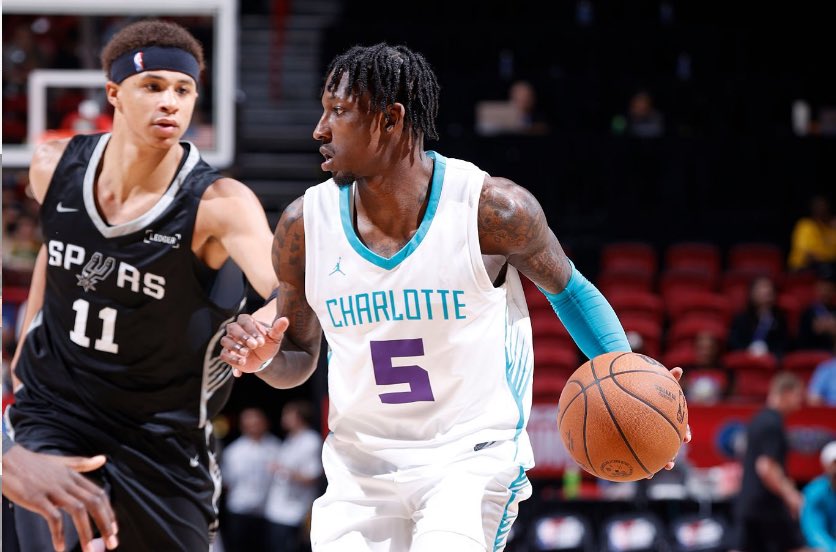 GirimonteNicky's tweet image. Damion Baugh in today’s Summer League win for the Hornets:
18 PTS
7 REB
6 AST
3 STL
1 BLK
7/10 FG
4-6 3PT
+26
The former TCU guard shined against the Spurs.