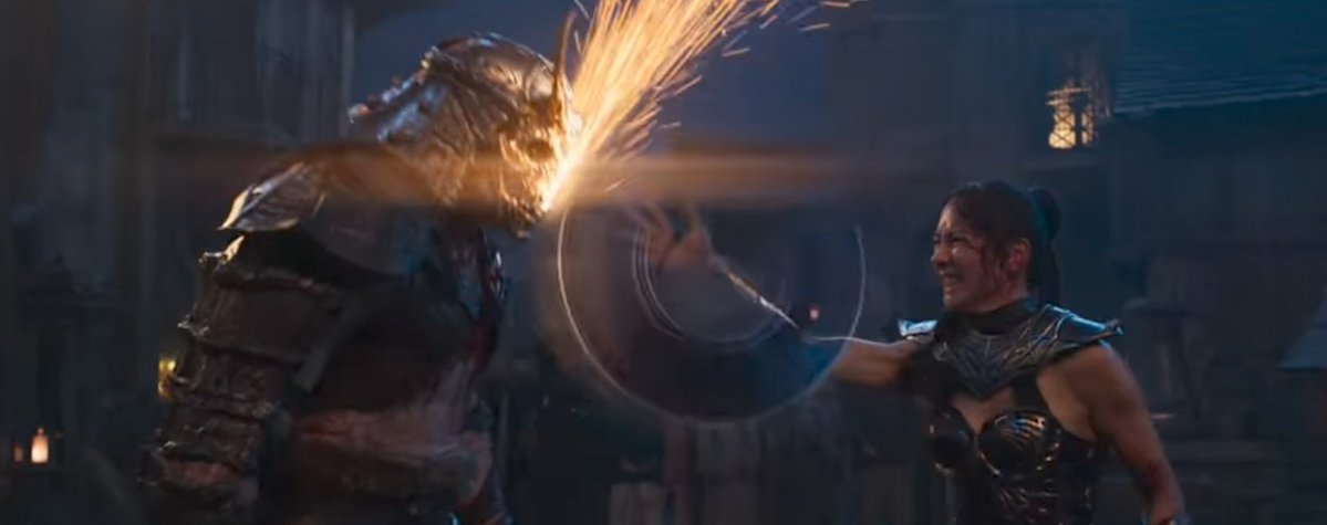 ANDimension3D's tweet image. I wonder if this is the moment Shao Kahn's bottom half of the mask comes off? Giving us that klassic look? #MortalKombatMovie #MortalKombat #Mortalkombat2