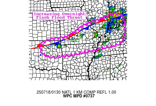 #WPC_MD 0737 affecting Northeast Oklahoma through Southern Illinois, #kywx #inwx #tnwx #ilwx #mowx #arwx #okwx #kswx, wpc.ncep.noaa.gov/metwatch/metwa…