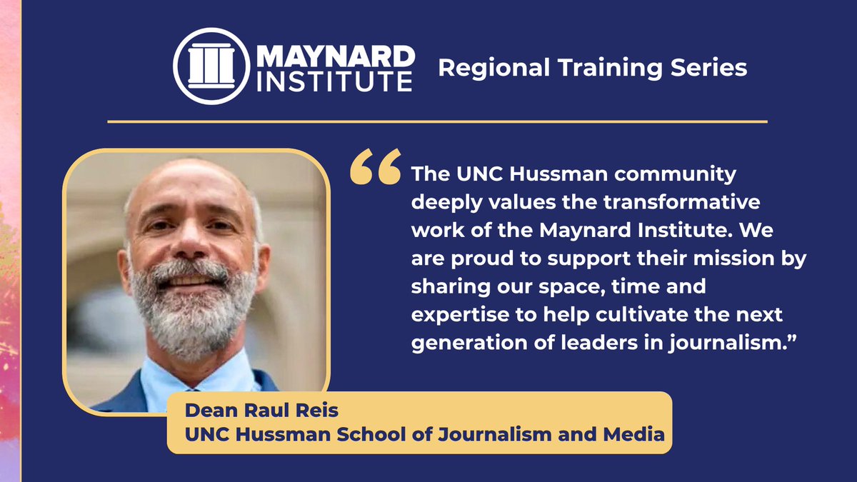 MaynardInst's tweet image. Thank you to our university partners at UNC Hussman School of Journalism and Media @UNCHussman and the Center for Innovation and Sustainability in Local Media @CISLMUNC! Read more: mije.org/news/2025/07/1…