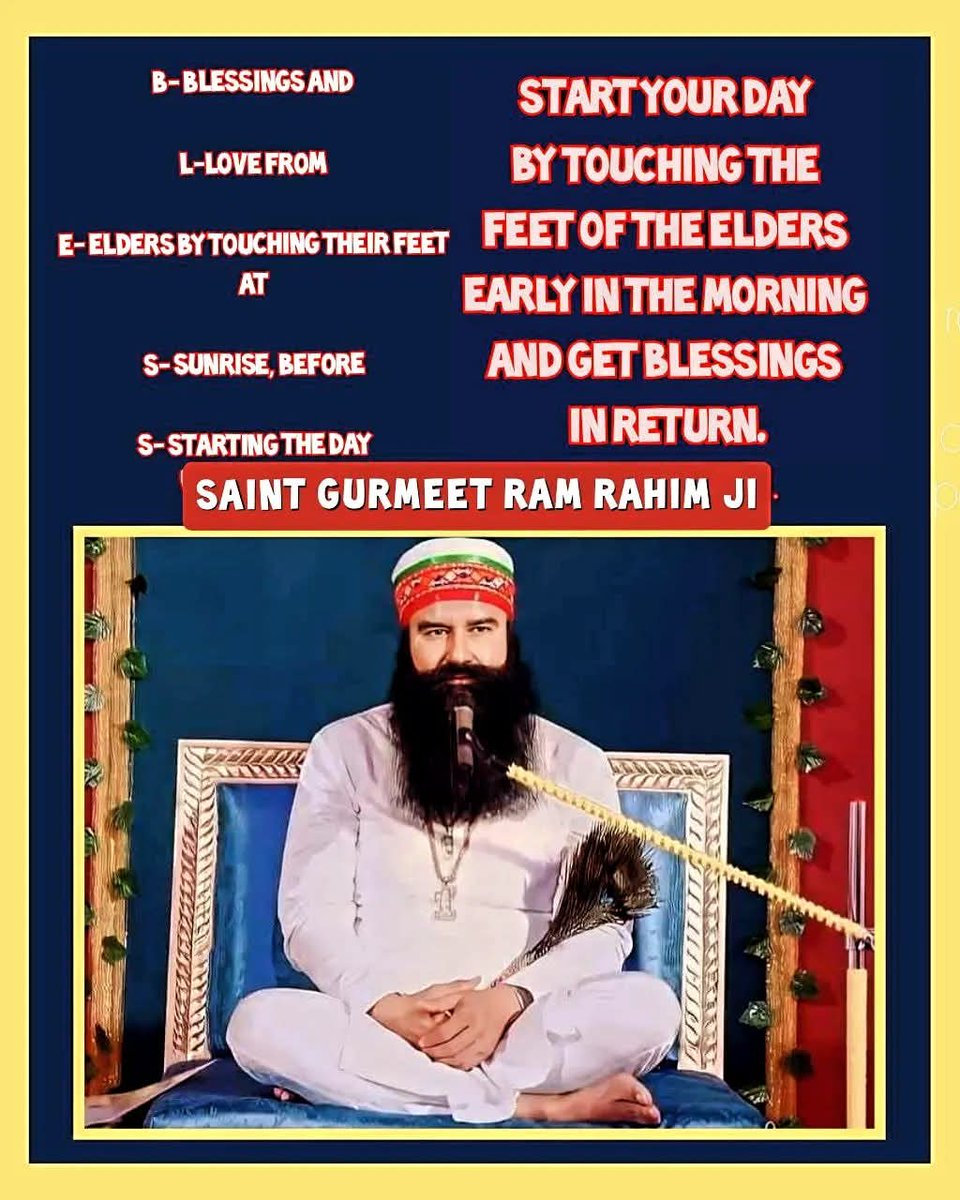 DhimanSaabInsa3's tweet photo. Our elders are a source of knowledge and should be respected. Inspired by Saint MSG, Dera Sacha Sauda volunteers are starting their work by touching the feet of their elderly parents in the morning and taking their blessings.
#GetBlessings 
#ParentsChildBonding https://t.co/5YXebMAMYv