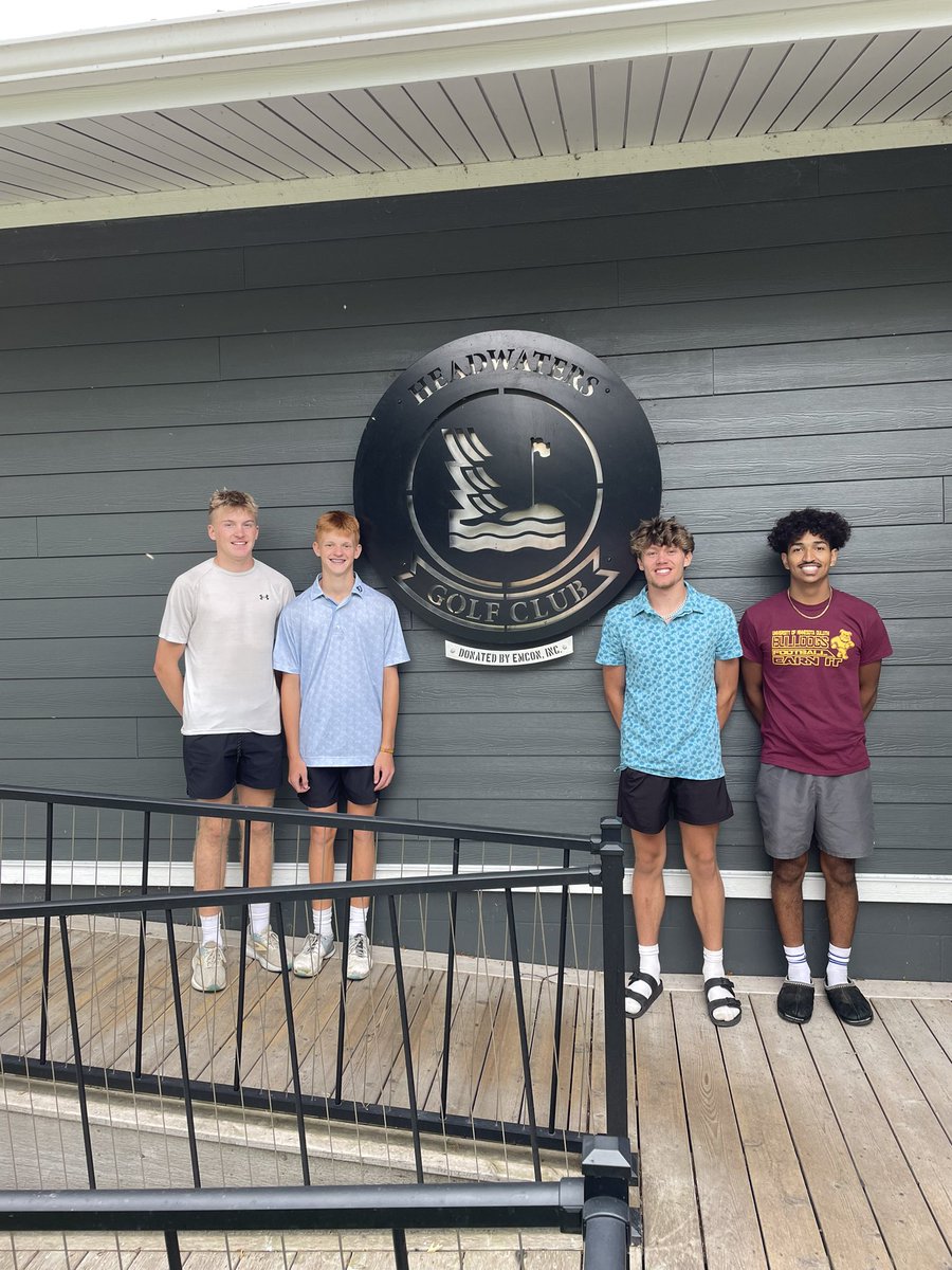 Instead of Mini-Golfing this year we hit the links at Headwaters Golf Club in Park Rapids, MN for a 4 person scramble. Here was our winning team! 

(We found out that some of our guys should just stick to hoops.😅)