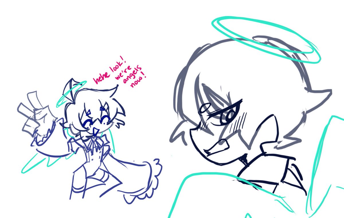 reposting the silly angels doodle on its own too hehe
