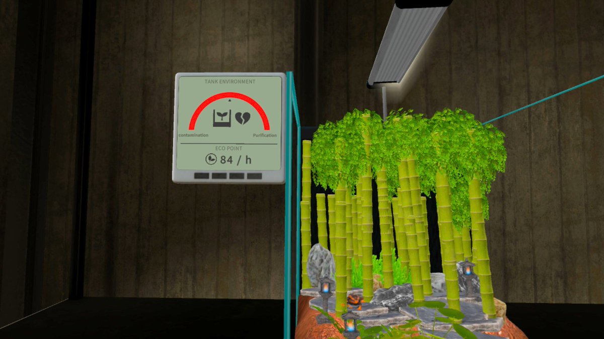 This Summer Vacay Update is bringing a sensor to keep track on your contamination or purification levels in your vivariums.

and yeah the decorative bamboo is also being added 😁

#VR #Vivarium #MetaQuest #PICO4 #GameUpdate