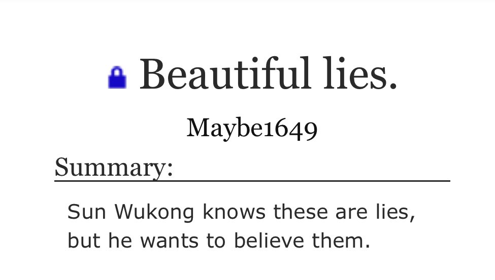 LMK_FanficRecs's tweet image. Fic of the day (270): Beautiful lies. By Maybe1649 on Ao3
-Oneshot
-Gen rating
-Shadowpeach
The Monkey King wakes up in a world he knows is a lie and wishes it wasn’t
Link: archiveofourown.org/works/42005070…
#shadowpeach #LEGOMonkieKid