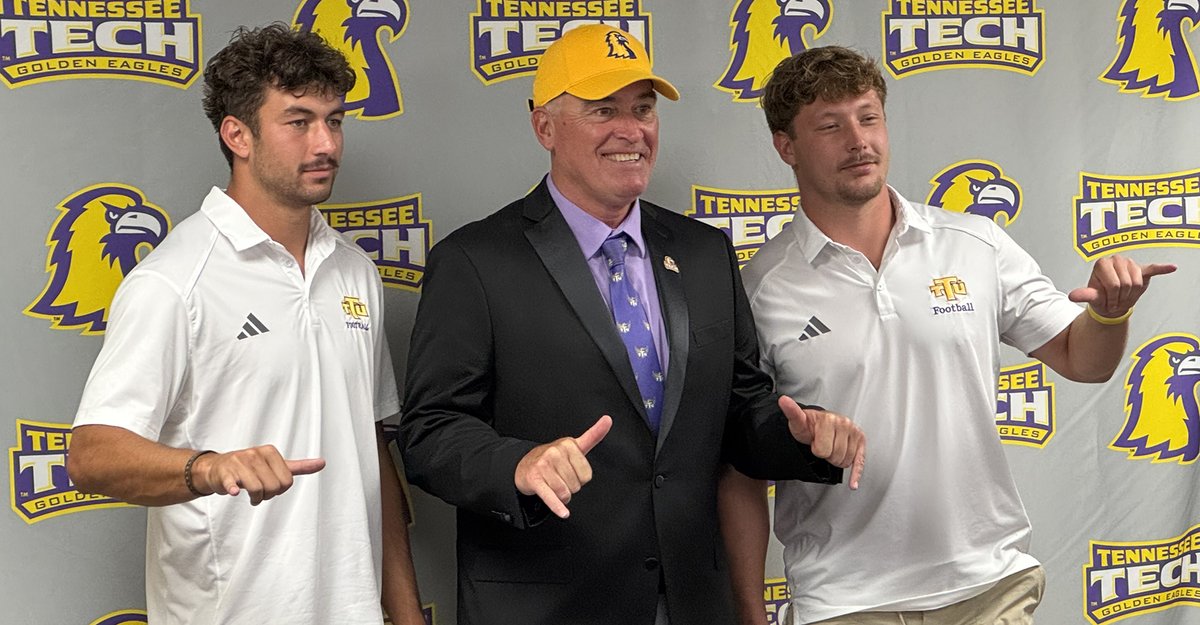 TNTechFootball's tweet image. Golden Eagles focusing toward performance on the field to be league's best at OVC/BIg South Media Day | READ: tennesseetech.prestosports.com/sports/fball/2… #WingsUp #AimHigh