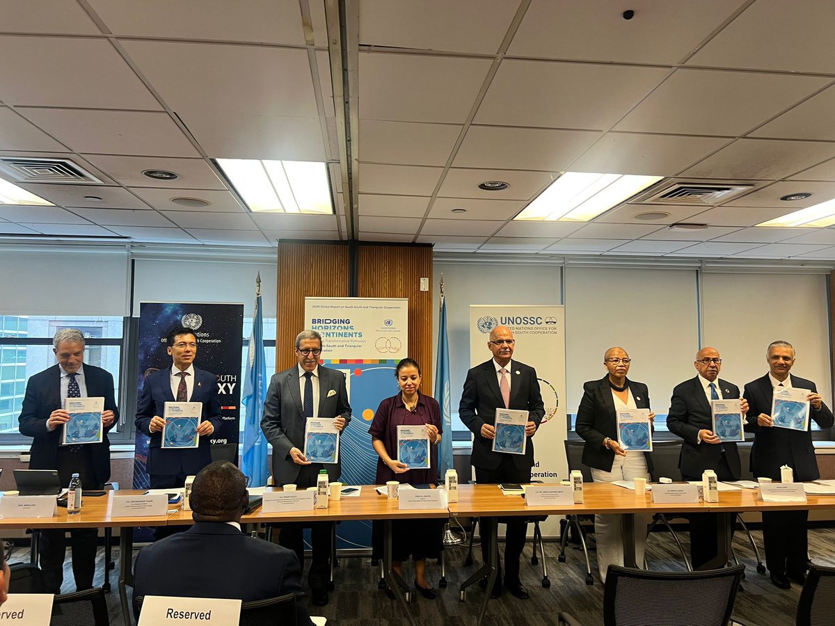 Nepal Mission to the UN (@nepalunny) on Twitter photo At the launch of Global Report on South-South & Triangular Cooperation, ECOSOC VP <a href="/LokThapa2071/">Lok B Thapa</a> emphasized the power of solidarity, urged treating SSTC as a core pillar of multilateralism & called for proactive efforts to recognize & champion it as a strategic enabler of #SDGs. At the launch of Global Report on South-South & Triangular Cooperation, ECOSOC VP <a href="/LokThapa2071/">Lok B Thapa</a> emphasized the power of solidarity, urged treating SSTC as a core pillar of multilateralism & called for proactive efforts to recognize & champion it as a strategic enabler of #SDGs.