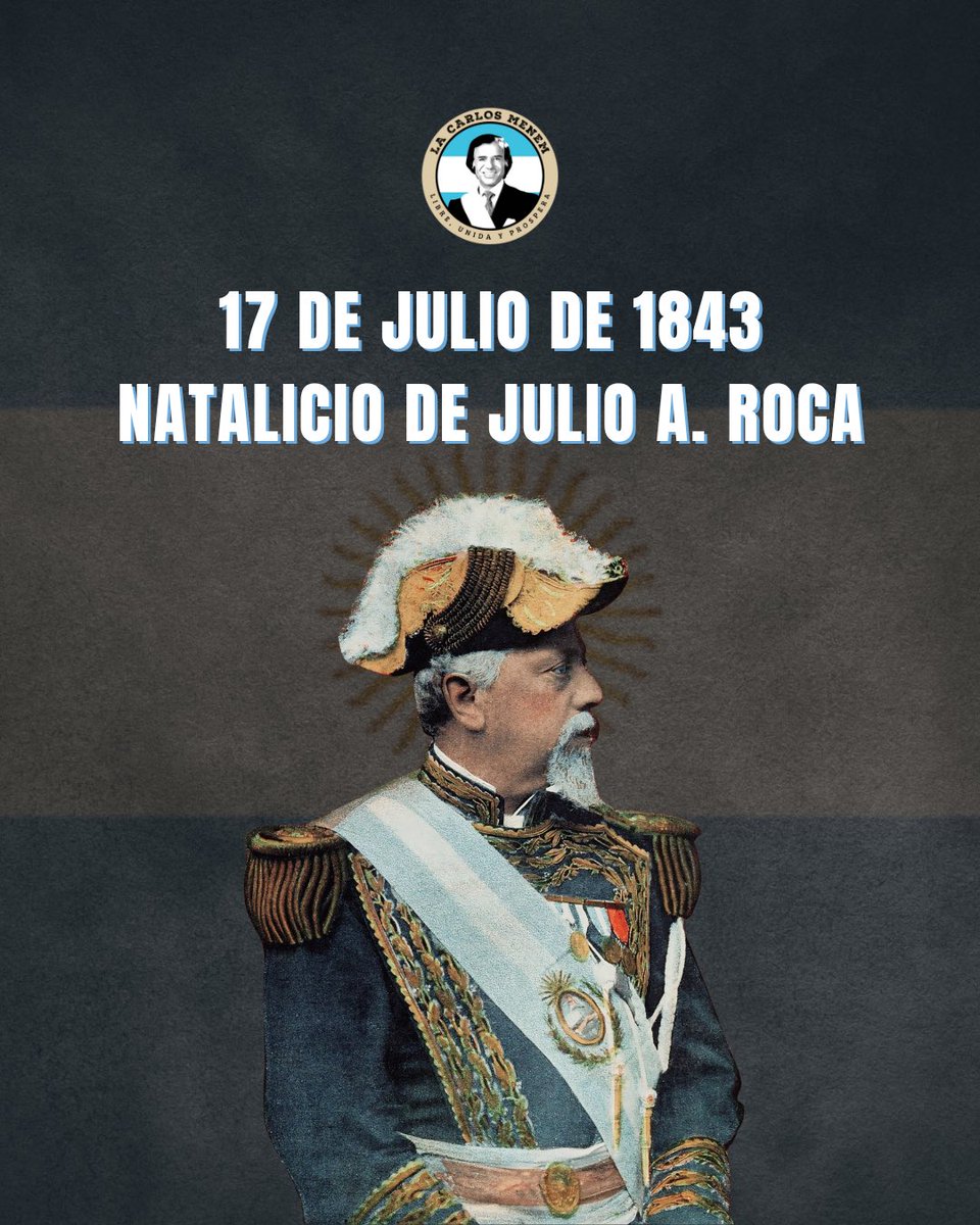 Militar, estadista y dos veces presidente. Roca no gobernó para gustar, sino para hacer.
Con visión, orden y coraje, llevó a la Argentina al siglo XX con instituciones firmes y un proyecto de país.

Mientras otros siembran dudas sobre nuestra historia, nosotros rescatamos lo