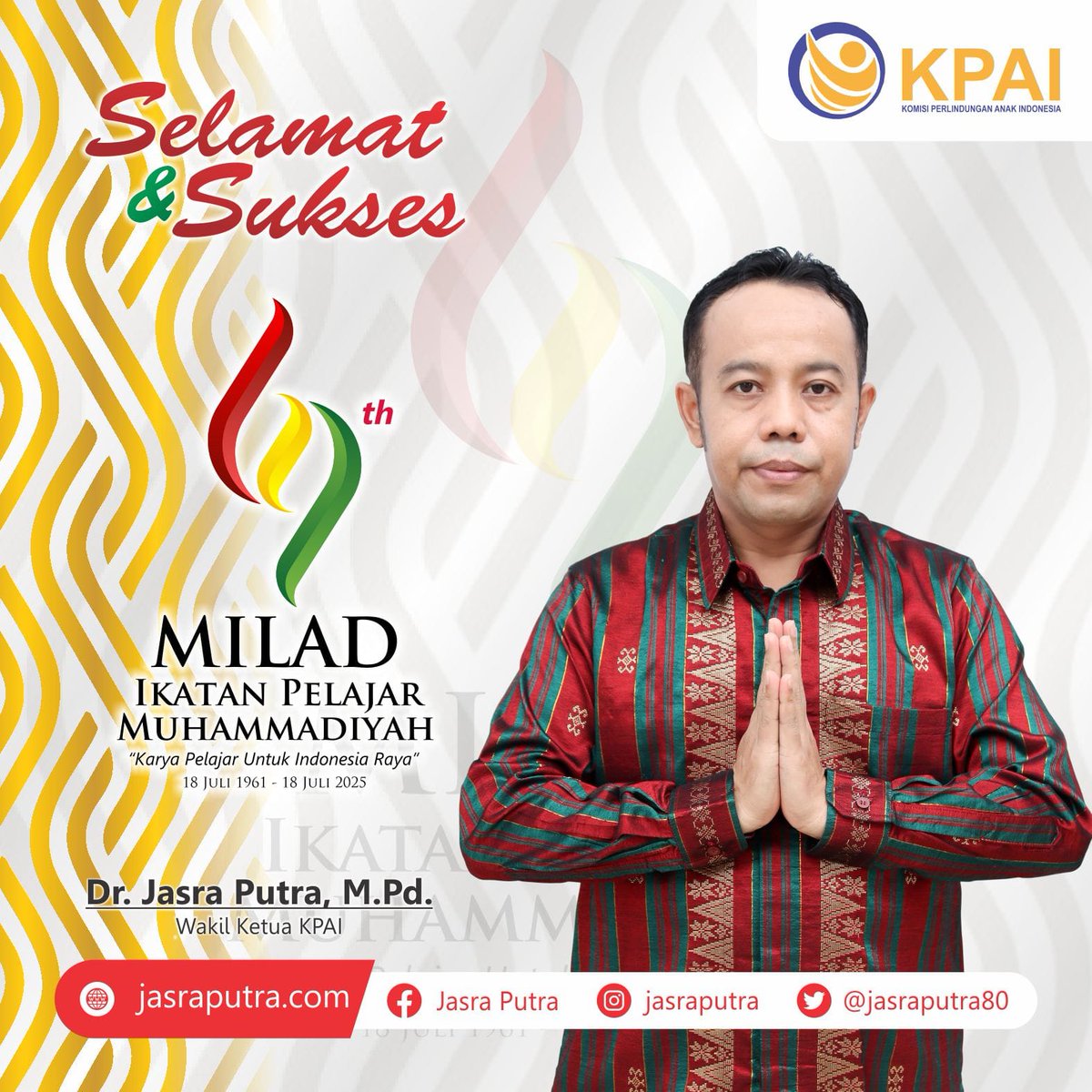 Jasra Putra (@jasraputra80) on Twitter photo Selamat Milad <a href="/PPIPM/">Rumah Kreatif Pelajar</a> ke 64. Karya Pelajar Untuk Indonesia Raya.Jaya...Jaya...Jaya...<a href="/muhammadiyah/">Muhammadiyah</a> Selamat Milad <a href="/PPIPM/">Rumah Kreatif Pelajar</a> ke 64. Karya Pelajar Untuk Indonesia Raya.Jaya...Jaya...Jaya...<a href="/muhammadiyah/">Muhammadiyah</a>