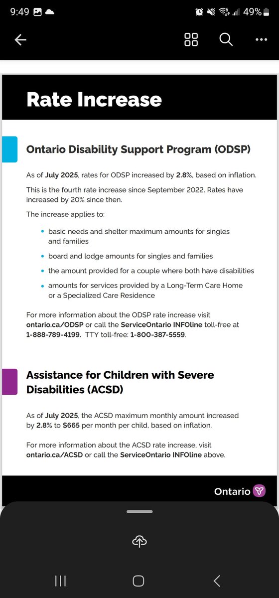 Received an email about the ODSP increase this month..

Notice how they don't mention the amount ODSP is increasing to, but they tell you the amount ASCD is increasing to? They know it'd raise eyebrows...

An increase of 2.8% is a max of $38 on ODSP, still legislated destitution.