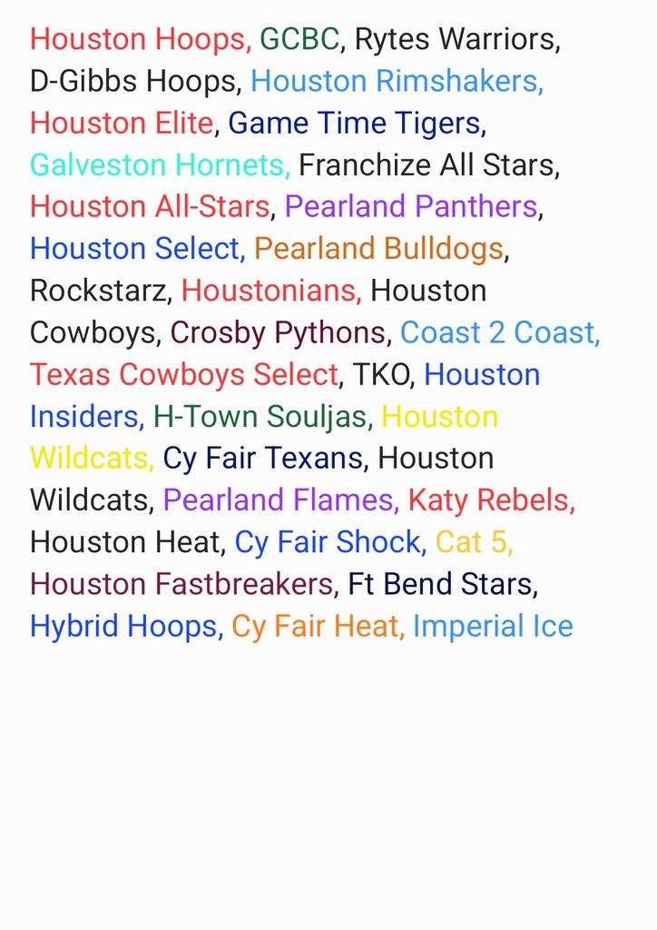 S/O to these local Houston aau organizations/clubs I can remember off-hand that were in this 🏀 grassroots space when I jumped in 2008...#WhatATime