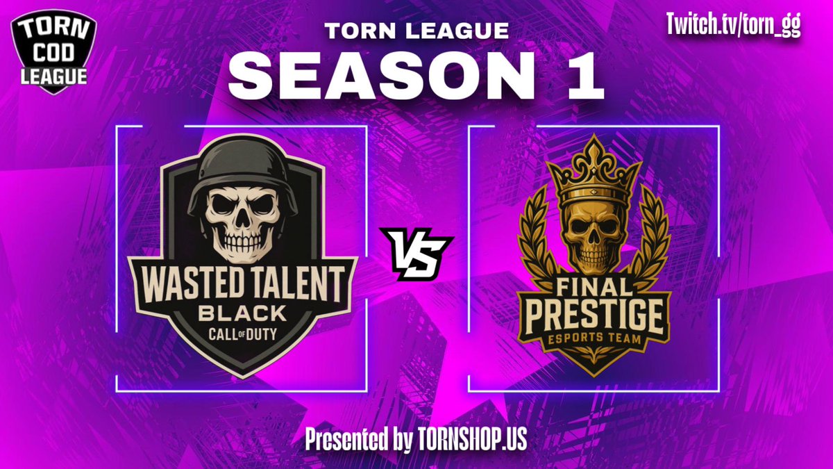 Torn League (@tornleague) on Twitter photo TORN LEAGUE SEASON 1
PLAYOFFS WINNERS ROUND 1
Wasted Talent Black vs Final Prestige
ποΈ: <a href="/ruhpid/">TORN RUHPID</a> & <a href="/RockyyyTv/">Rockyyy π</a>
πΊ: twitch.tv/torn_gg
π: 11:00PM CST TORN LEAGUE SEASON 1
PLAYOFFS WINNERS ROUND 1
Wasted Talent Black vs Final Prestige
ποΈ: <a href="/ruhpid/">TORN RUHPID</a> & <a href="/RockyyyTv/">Rockyyy π</a>
πΊ: twitch.tv/torn_gg
π: 11:00PM CST