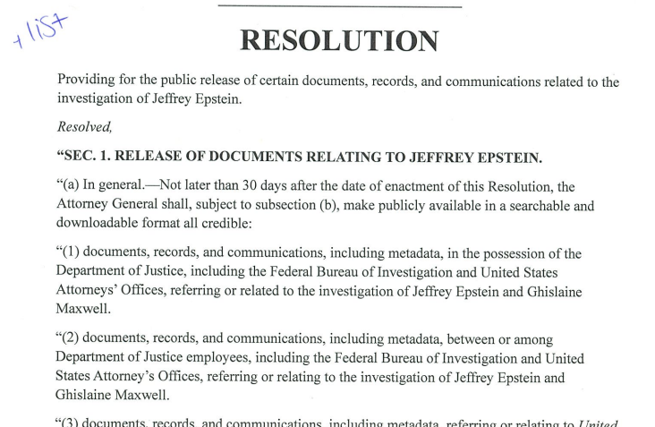jamiedupree's tweet image. Read the House GOP resolution on Epstein at rules.house.gov/sites/evo-subs…