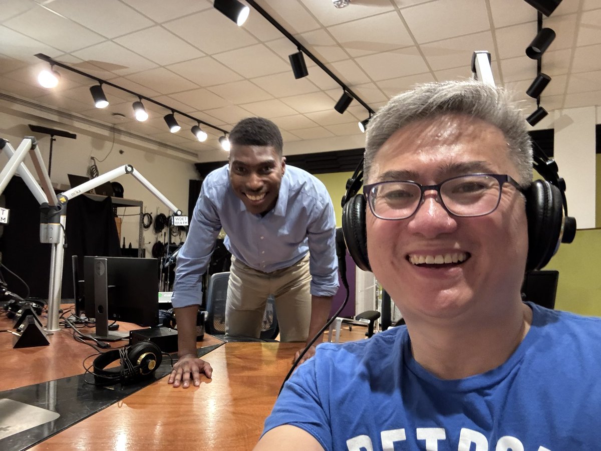Thanks <a href="/wdetdetroit/">Carl L. Smith</a> @cee_jae2 for having me on your show today! Love talking all things Detroit! Join us at @detroitpubliclibrary on Friday and @easternmarket on Sunday for @detbookfest <a href="/mihumanities/">Michigan Humanities</a> <a href="/pbsbooks/">PBS Books</a>