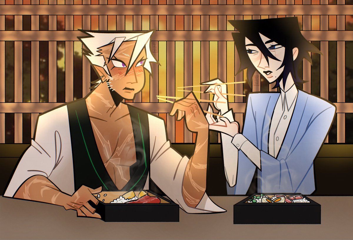 BYM1SU's tweet image. What a cute couple! #sanegiyuu #knytwt #Redraw