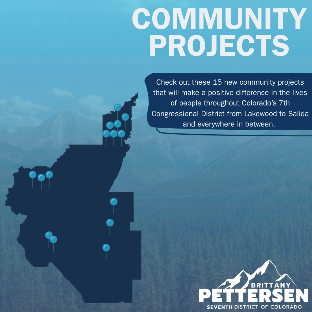 RepPettersen's tweet image. Great news! We just submitted our proposals for millions of dollars in federal funding to support 15 projects across our communities.
From funding for affordable child care to our local infrastructure, these projects will improve our lives every day in #CO07.
See the full…