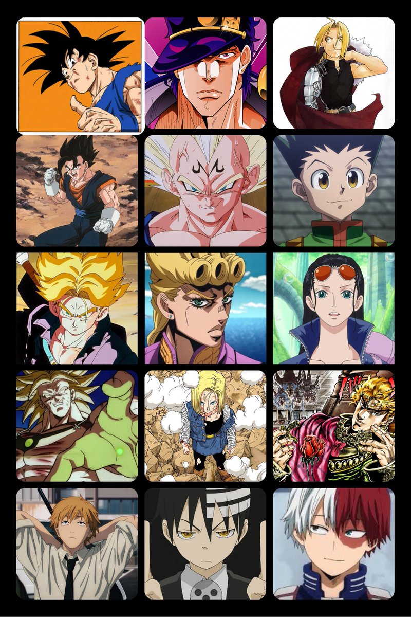 Player_ZZero's tweet photo. My Top 15 Animaga ,Video Game & Comic Characters OAT #animetwt #Cbtwt #gamintwt https://t.co/w4xtxC1vM3