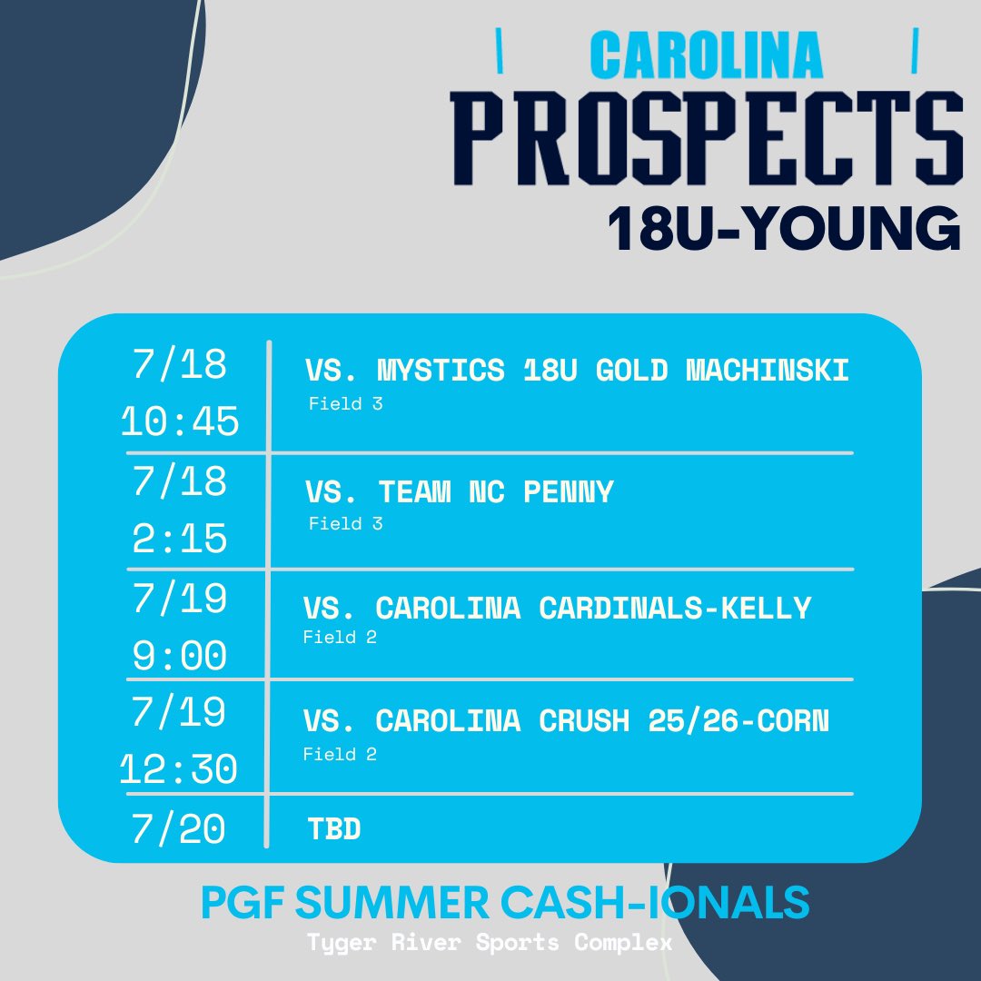 The 2025’s plus some are back at it in the morning at Tyger River for the PGF Summer Cashionals! 

👇🏼👇🏼👇🏼