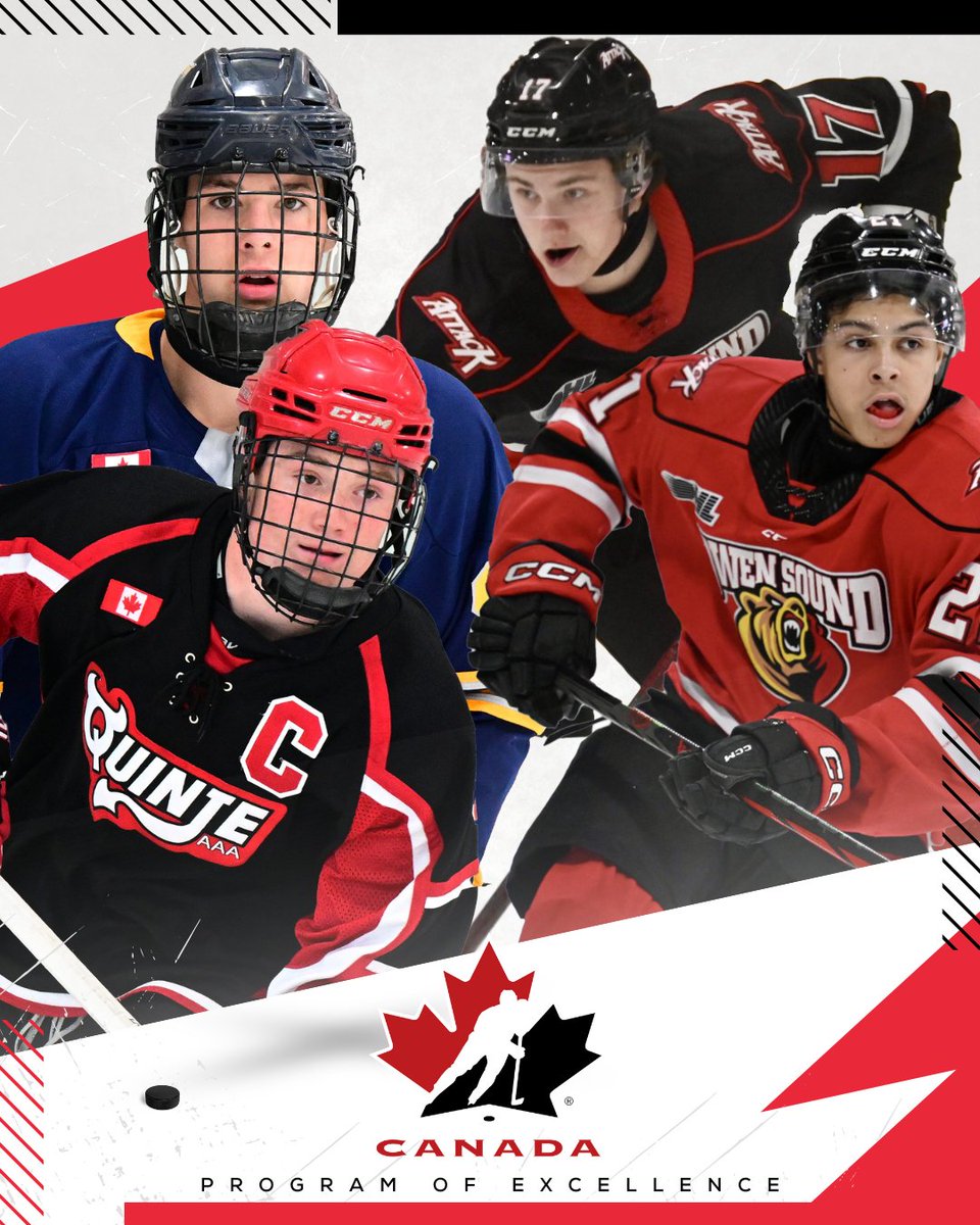 AttackOHL's tweet image. 🚨INVITED🚨
Hockey Canada Invites
Pierce Mbuyi, Cole Zuarawski headed to U18 Selection Camp
Max Delisle, Blake Munnings headed to U17 Selection Camp
#alwaysattack #hockeycanada #invited