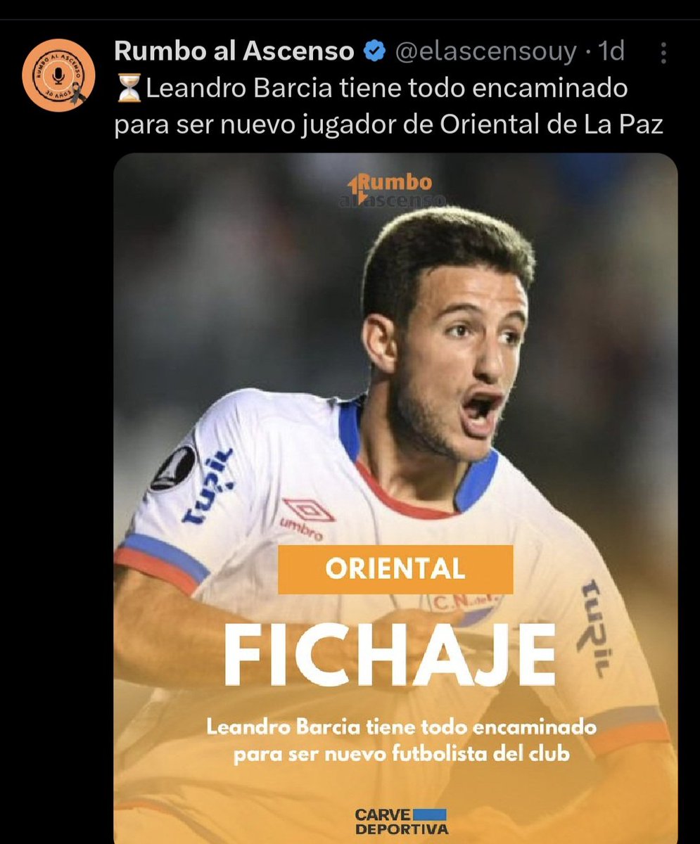 PRIMICIA 
☝️Se hizo oficial la primicia de <a href="/elascensouy/">Rumbo al Ascenso</a>