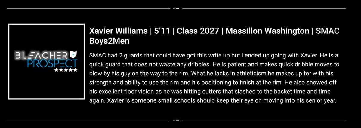 XavierWill223's tweet image. Thank you for the write up!
@BleacherProspec
@SMACBasketball
@Elite40boys
@MTigerBBsktball