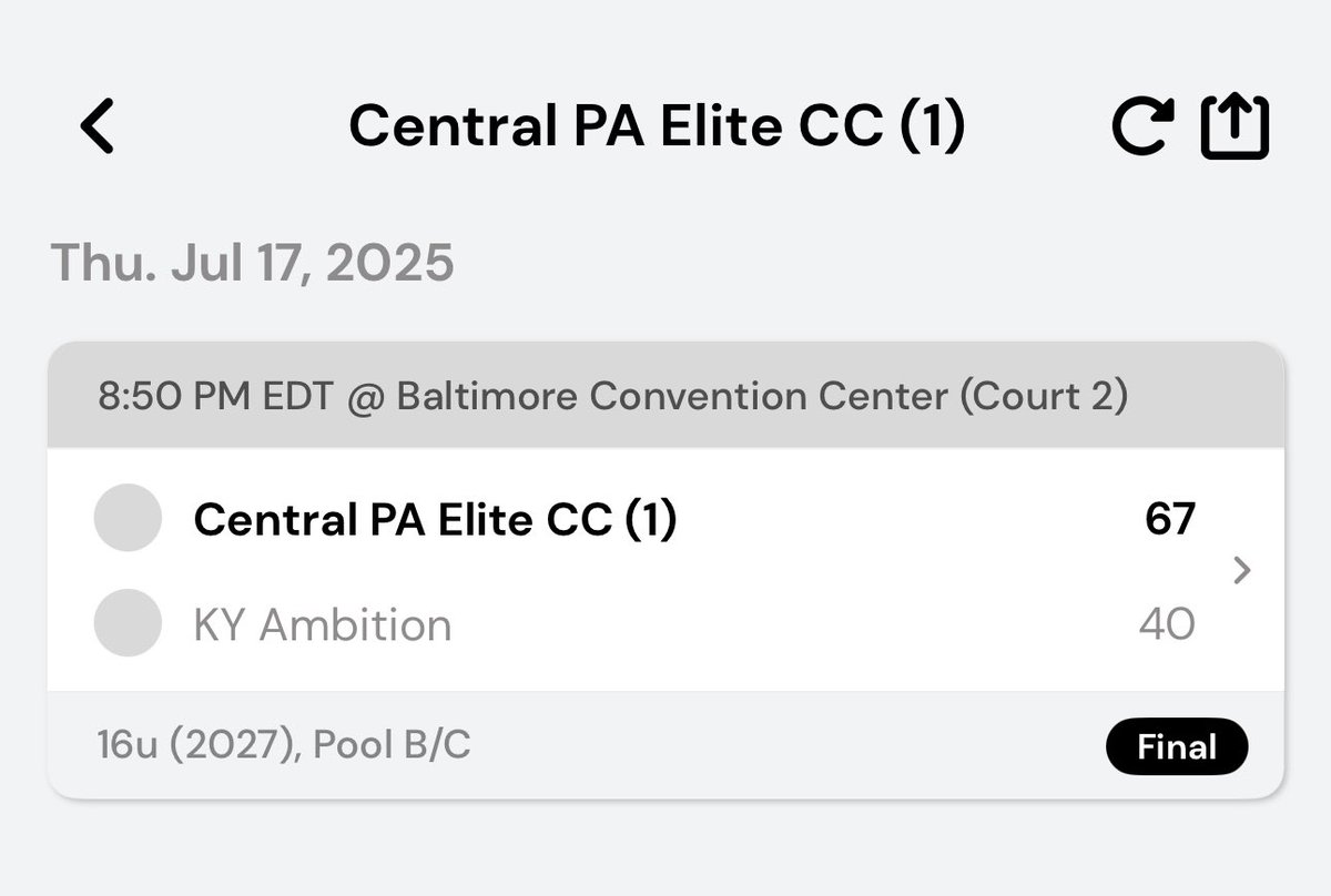 Coach Watson (@_itsjustjordan_) on Twitter photo Top-seeded 16U Challenger Circuit team <a href="/CentralPAElite/">Central PA Elite</a> starts Summer Live Finale off with a dominant win over KY Ambition! Top-seeded 16U Challenger Circuit team <a href="/CentralPAElite/">Central PA Elite</a> starts Summer Live Finale off with a dominant win over KY Ambition!
